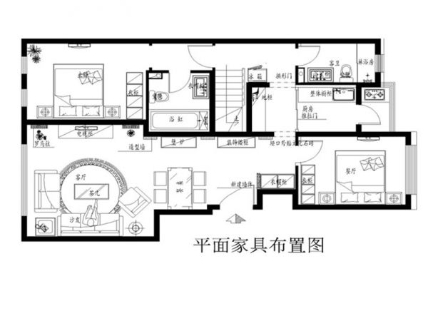 金隅翡丽铂爵郡170平西式古典风格效果图设计