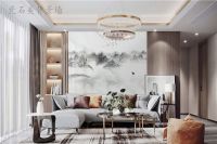 瓷石美水刀大板背景墙，追求家居极致中的艺术时尚！