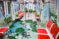 信联天地青岛地铁2号线网红车厢，引市民纷纷点赞！