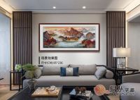 鸿运当头系列山水画 红红火火景色宜人