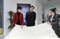 杭州亚组委会市场开发部副部长杜梦菲一行莅临兰帛家居参观考察