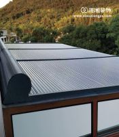 户外遮阳专家铝合金帘片电动天幕棚——让你的阳光房清凉一夏!
