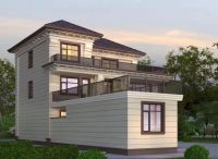 7字型农村自建房设计 户型方正新中式风耐看大气 造价实惠