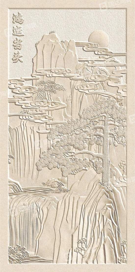 新品推荐| 800×1600mm竖版瓷雕壁画，展现中式美学魅力