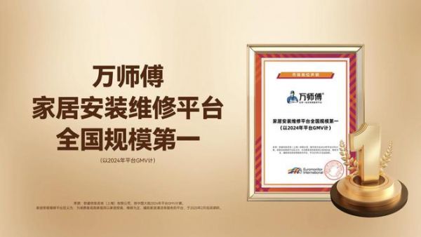 超1.7亿次服务，覆盖全国超1/3家庭，万师傅订单量稳居全国第一