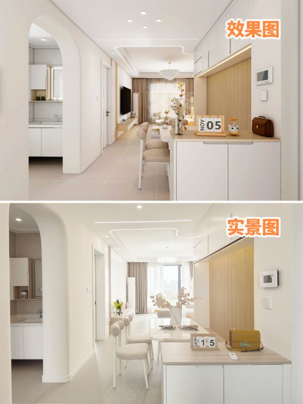 全友家居实拍丨93㎡奶油风，落地实景图也太还原了吧！