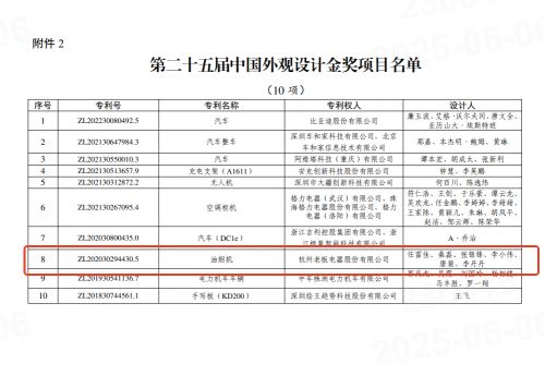 老板电器再获中国外观设计金奖，开创油烟机新形态