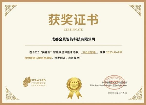 获奖公告：360视觉云荣获葵花奖