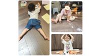 选择天格高端实木地板，轻松应对童真创作，减轻地面清洁烦恼