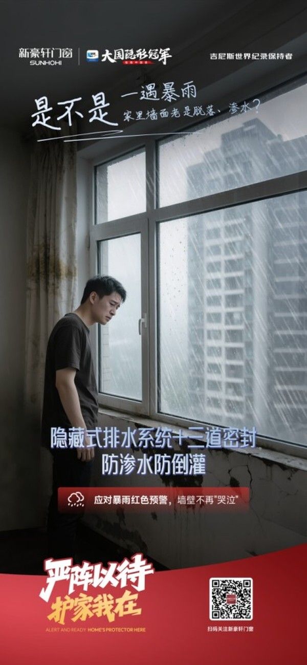 暴雨肆虐丨新豪轩门窗守家护爱，予您周全