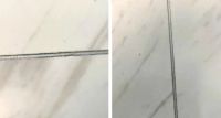 压缝后，砖缝两边有黑点？