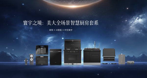 美大集成灶全场景智慧厨房：看不见的互联，看得见的流畅