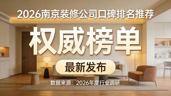 2026南京装修公司十大口碑榜:基于入住后真实调研的权威报告