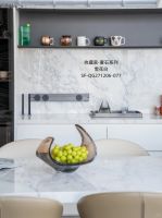 深圳220㎡云端大宅：萨米特密缝岩板梵高灰，打造轻奢大平层