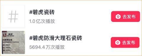劲爆！碧虎超防滑瓷砖 抖音话题量破1亿！