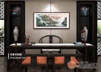 国画山水典雅秀丽 这样的书房你喜欢吗