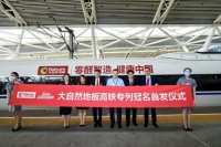 领跑健康生活，大自然地板高铁冠名列车首发仪式隆重举行