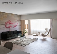 【领绣·菁华】火烈鸟墙画，美到让邻居嫉妒！