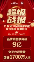 9亿开启巅峰时刻！九牧双11全球冠军夜点燃荣耀之火