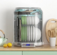 韩加消毒柜“消毒+烘干+收纳”一体，厨房餐具除菌全靠它