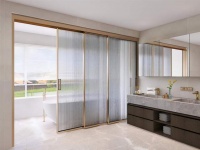 德立全景门，长虹玻璃透光不透视，缔造朦胧美