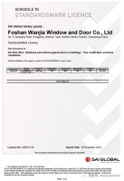 门窗快讯|万加门窗获澳洲标准认证