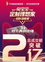 兔宝宝双11再创佳绩！总成交额突破2.3亿！