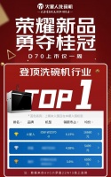 D70集成洗碗机上市一周即登顶行业单品销冠，火星人凭什么？