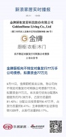 金牌厨柜向不特定对象发行77万手公司债券，拟募资金77万元