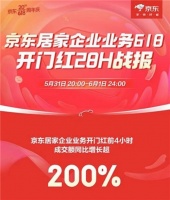 京东618居家品类企业采购前4小时成交额同比增长200%